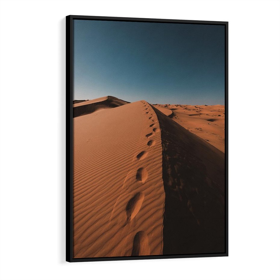 Obraz w ramie 50x70 - Piasek pustyni w ogniu - pustynia, piasek - rama czarna