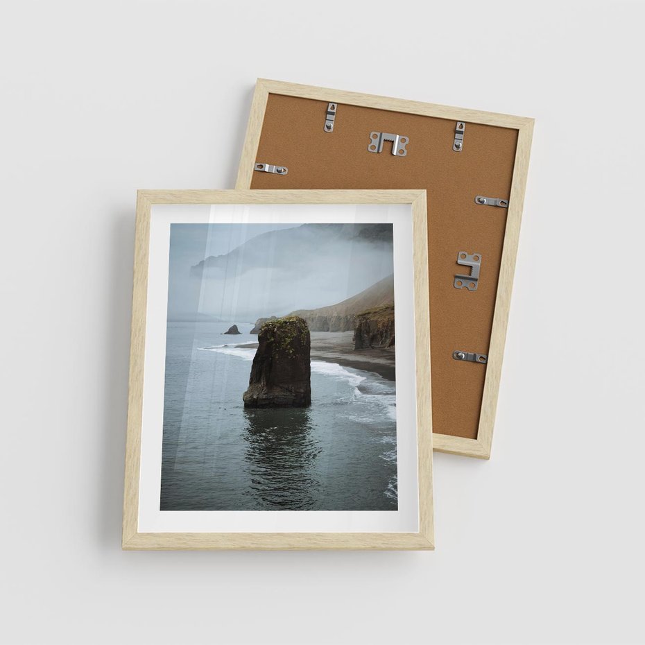 Plakat w ramie 40x50 - Mistyczna Aura - morze, mgła - rama drewno