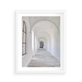 Plakat w ramie 40x50 - Architektoniczne Przejście - architektura, korytarz - rama biała