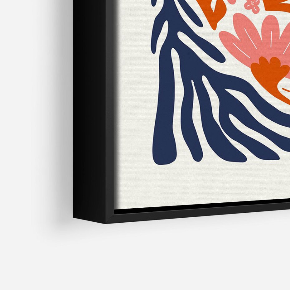 Obraz w ramie 50x70 - Kwiatami Splecione - kwiaty, nowoczesny plakat - rama czarna