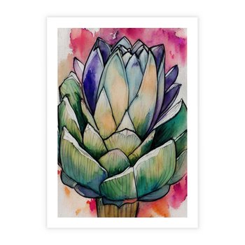 Plakat bez ramy 21x30 - Estetyczna Roślina - abstrakcja, akwarela