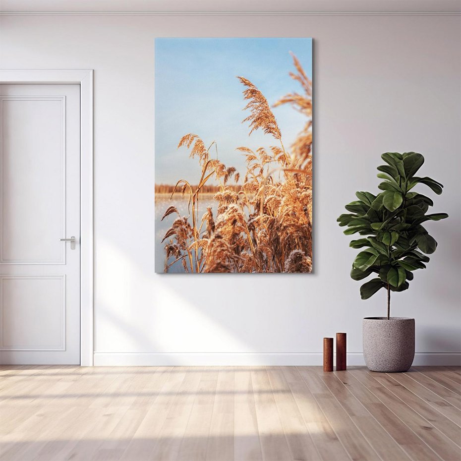 Obraz na płótnie 80x120 - Wyraz Stylu - trawy, boho