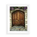 Plakat w ramie 50x70 - Tajemnicze stare drzwi - stare, drzwi - rama biała