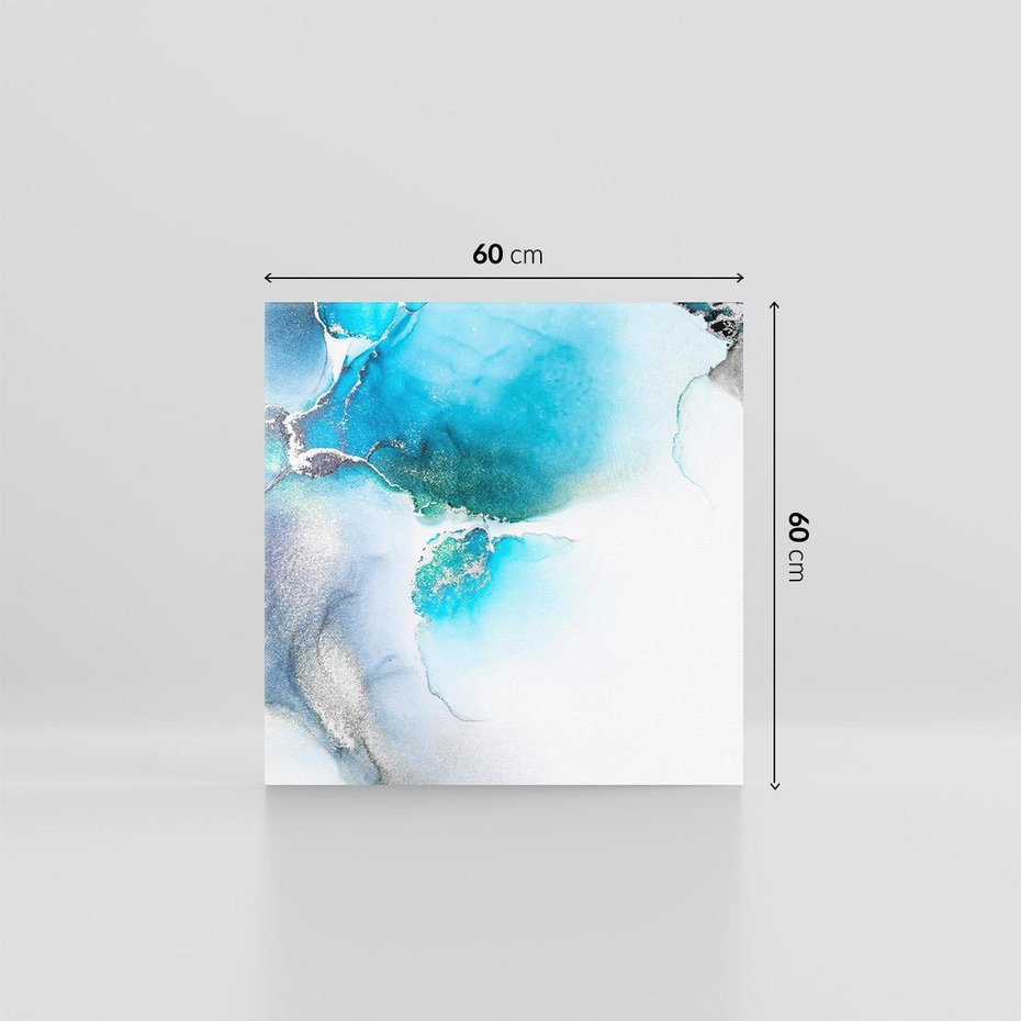 Obraz na płótnie 60x60 - Marmur złotą akwarelą - marmur, akwarela