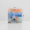 Obraz na płótnie 70x70 - Impresja Wschód Słońca 1872, Claude Monet - Reprodukcja - reprodukcja, obraz na płótnie