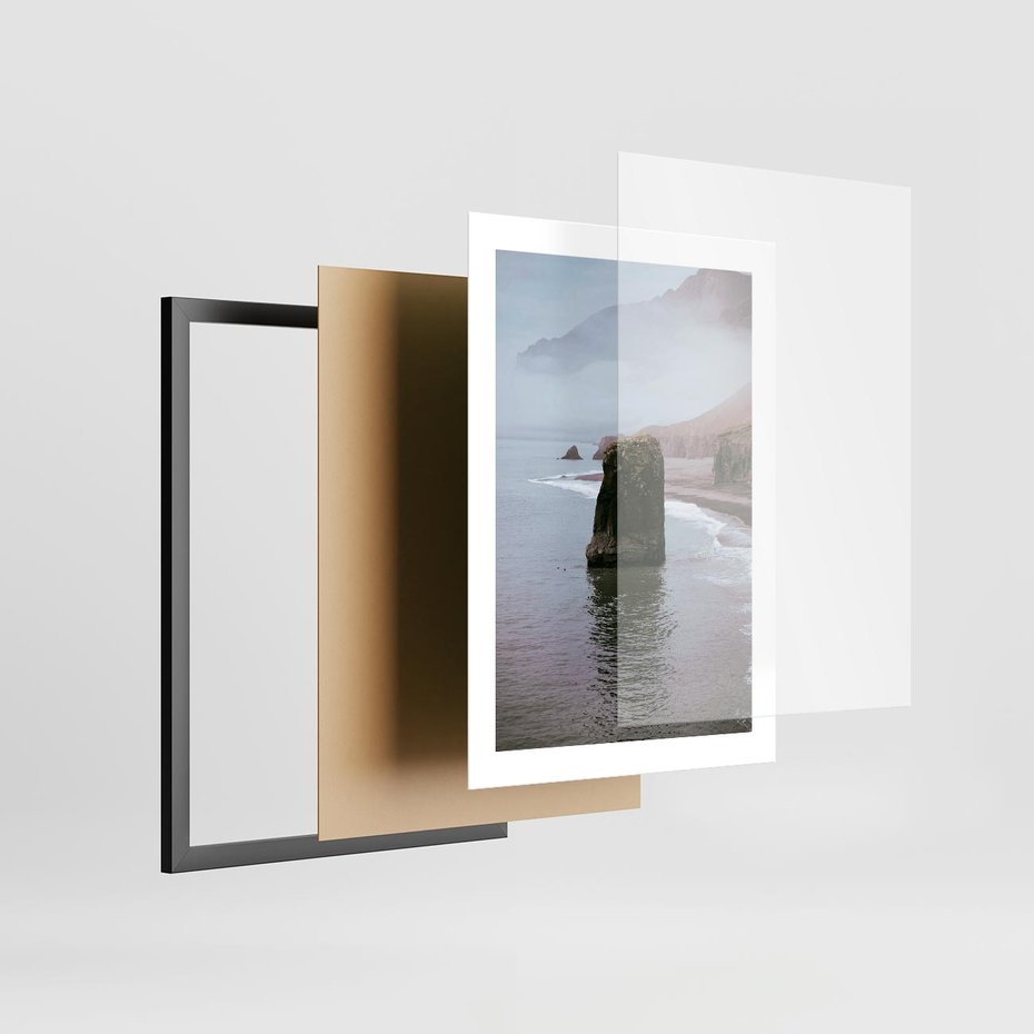 Plakat w ramie 30x40 - Północna Dzikość: Skaliste Klify nad Morzem - skały, klify - rama czarna