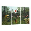 Obraz na płótnie 120x80 - "Virgin Forest with Sunset " (1910) Henriego Rousseau - reprodukcja, obraz na płótnie