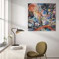 Obraz na płótnie 60x60 - Kolory Pasteli - abstrakcja, olej na płótnie