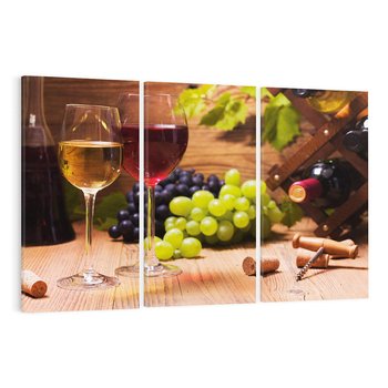 Obraz na płótnie 120x80 - owocowy raj - wino, winogrona