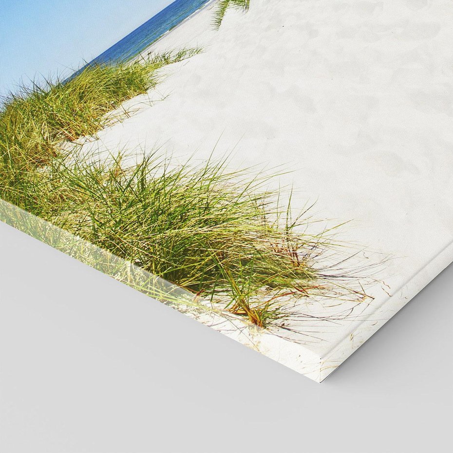Obraz na płótnie 80x80 - Relaks nad Morskimi Wzgórzami - plaża, wydmy