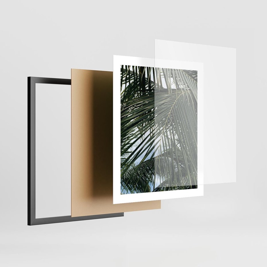Plakat w ramie 40x50 - Wakacyjna Magia - palmy, tropiki - rama czarna
