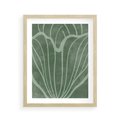 Plakat w ramie 40x50 - Zieleń Kształtująca Spokój - zielony plakat, roślinne inspiracje - rama drewno