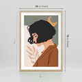 Plakat w ramie 50x70 - Kobieca Pasja - nowoczesny plakat, styl retro - rama drewno
