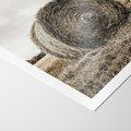 Plakat bez ramy 21x30 - Siano w Sepii: Wiejska Tradycja - snopek siana, bela siana