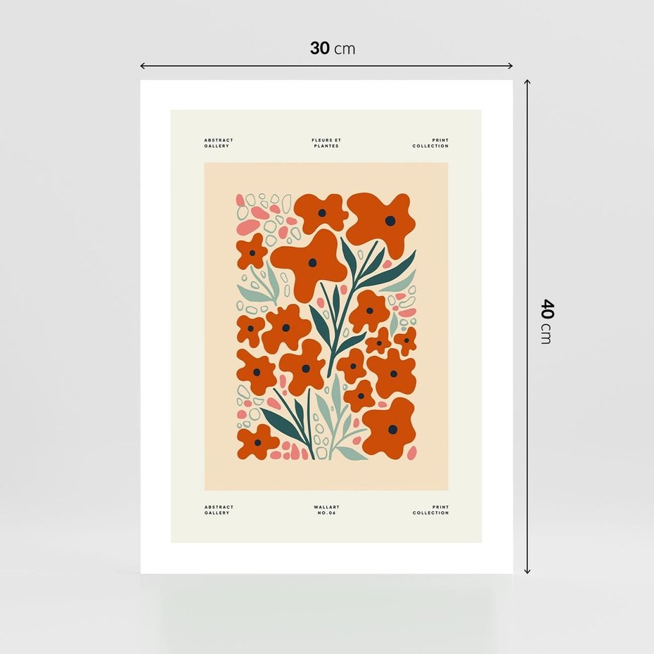 Plakat bez ramy 30x40 - Refleksje Kolorowych Tajemnic - kwiaty, kompozycja