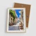 Plakat w ramie 50x70 - Magiczny Spacer - uliczka, perspektywa - rama drewno