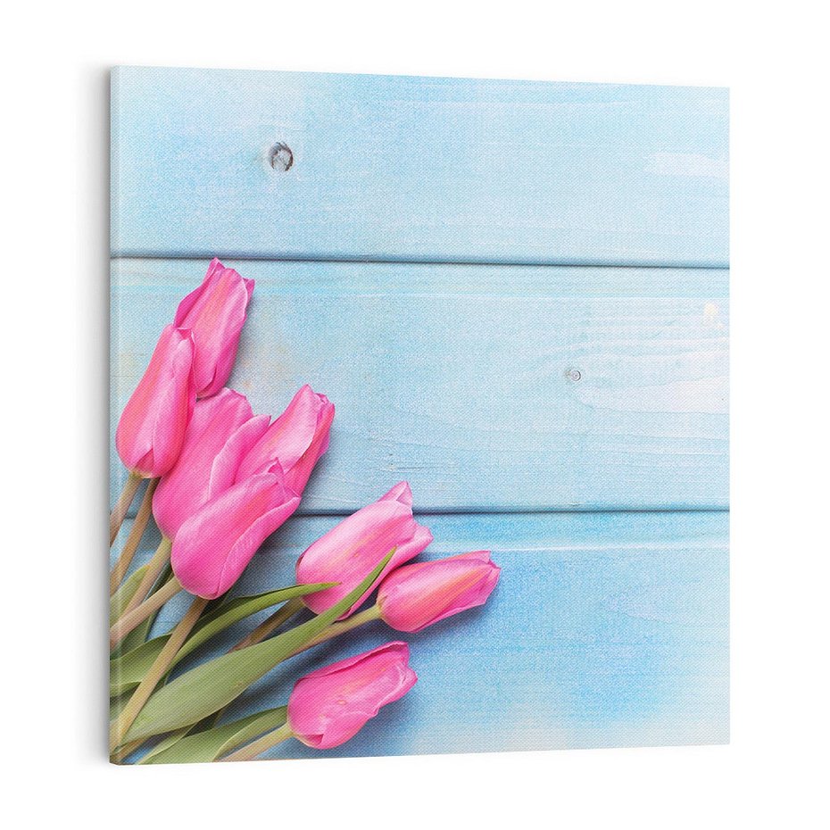 Obraz na płótnie 70x70 - Piękno w pełnym rozkwicie - kwiaty, tulipany