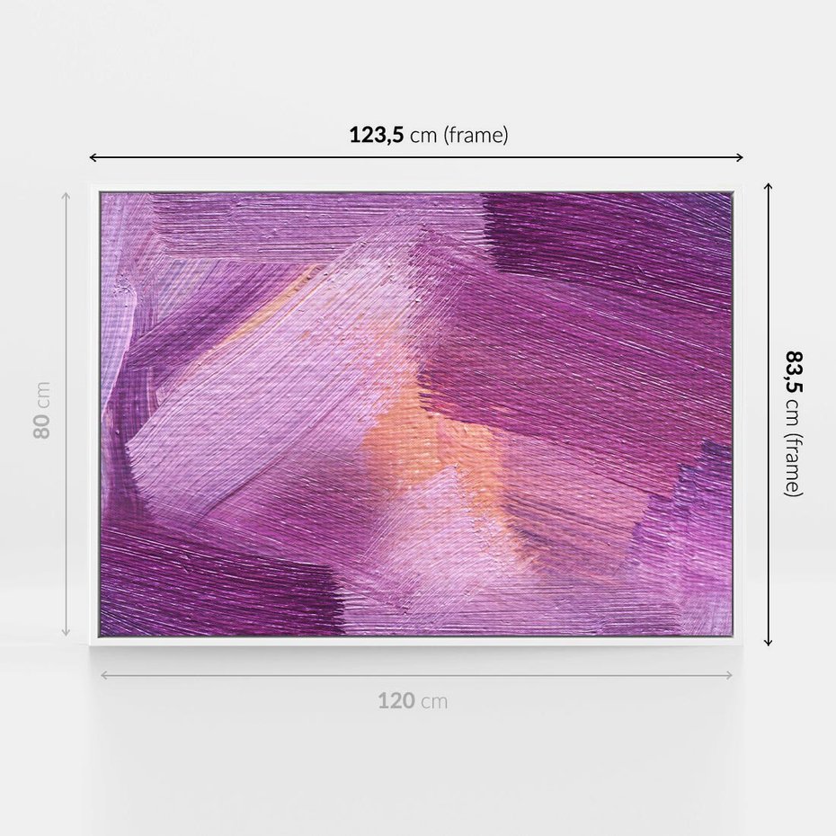 Obraz w ramie 120x80 - Abstrakcyjna gra kolorów - abstrakcja, akwarela - rama biała