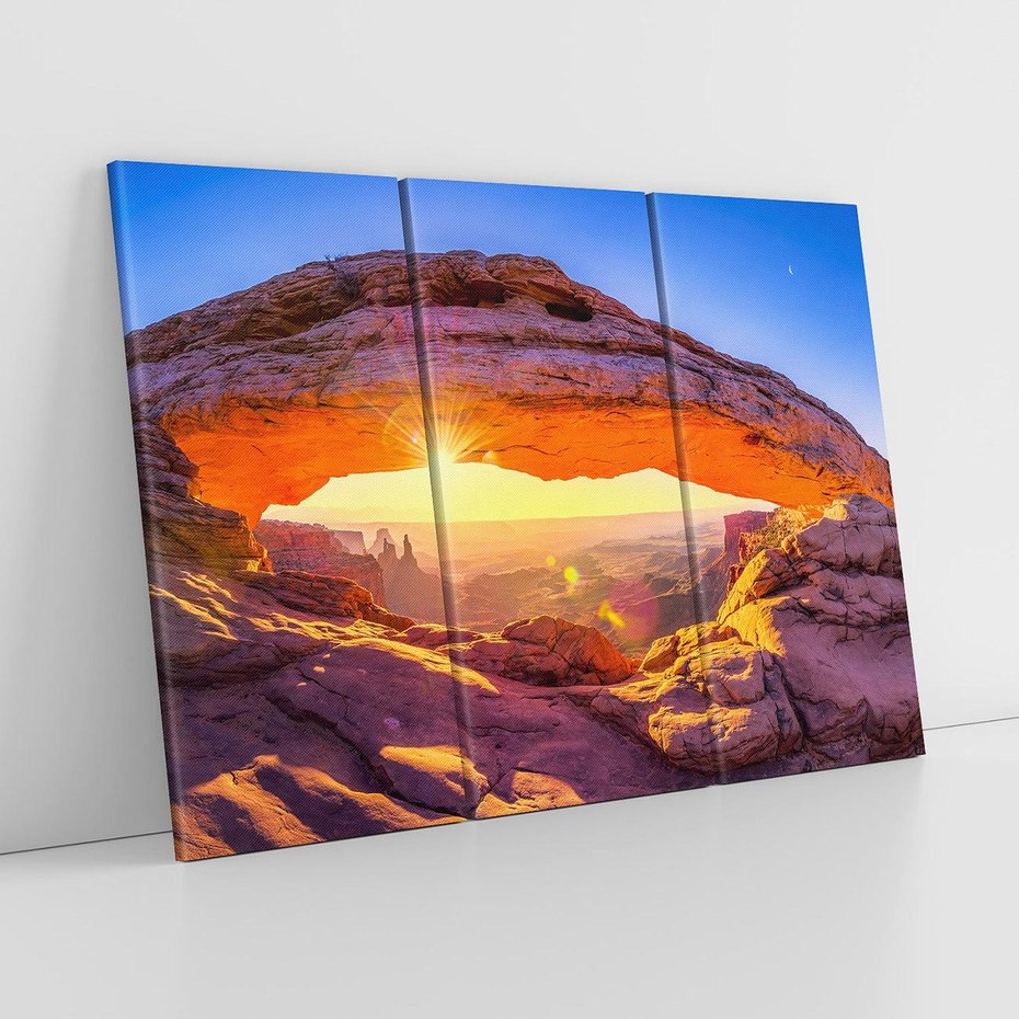 Obraz na płótnie 120x80 - Magia pustyni: skały i bezkresny horyzont - pustynia, skały