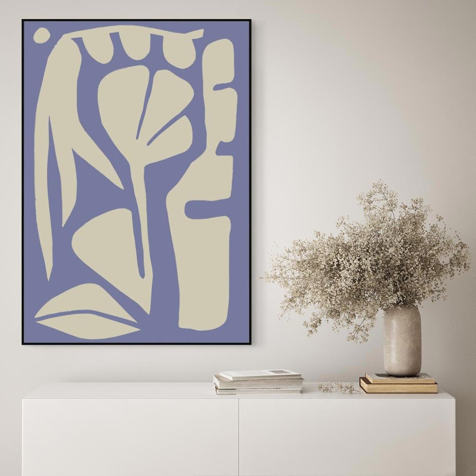 Obraz w ramie 70x100 - Echa Wizualnej Transcendencji - skandynawski styl, plakat - rama czarna