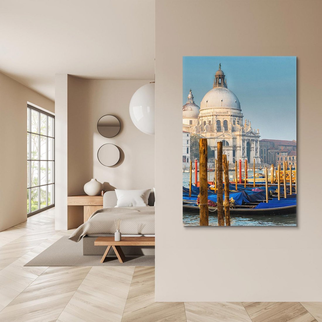 Obraz na płótnie 50x70 - Urok Wenecji - fotografia, przystań w Wenecji