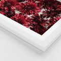 Plakat w ramie 40x50 - Energia Kwiatów - czerwone kwiaty, kompozycja - rama biała