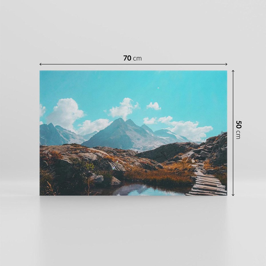 Obraz na płótnie 70x50 - Inspirujący Pejzaż - ścieżka, górska