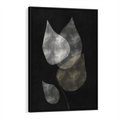 Obraz w ramie 70x100 - Mroczne Złudzenia - abstrakcyjne liście, mroczna atmosfera - rama czarna
