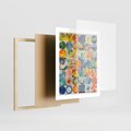 Plakat w ramie 40x50 - Rozkwitające Wzory Abstrakcji - abstrakcyjny obraz, mnogość kolorów - rama drewno