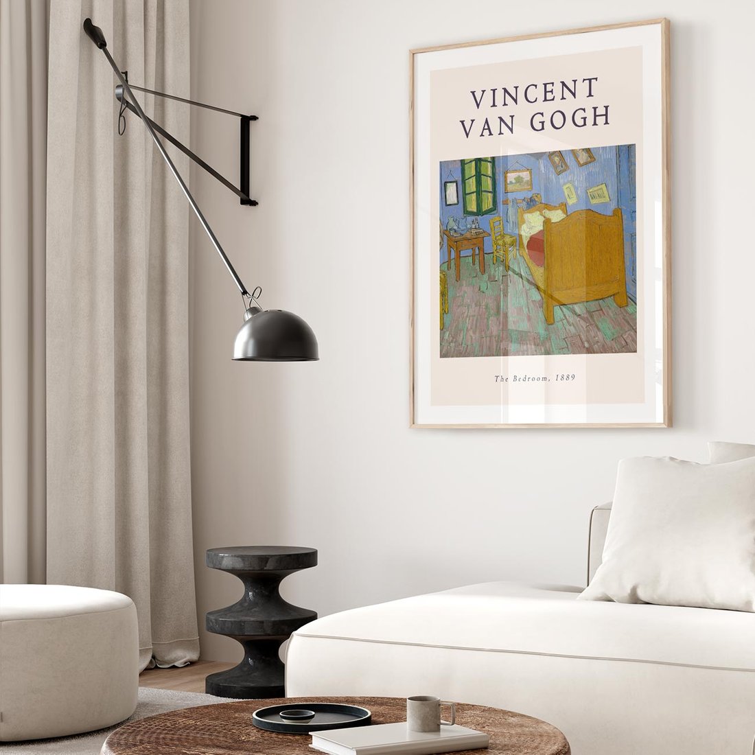 Plakat w ramie 30x40 - Reprodukcja van Gogha - vincent van gogh, reprodukcja - rama drewno