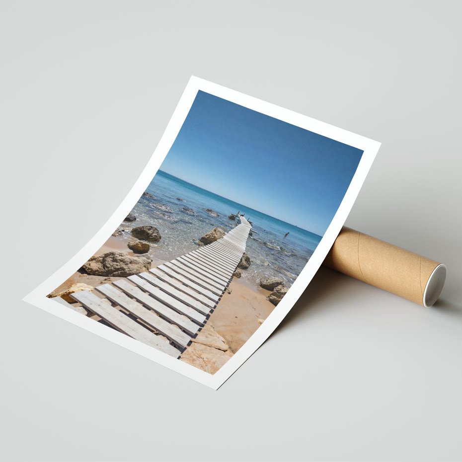 Plakat bez ramy 50x70 - Oaza spokoju - plaża, morze