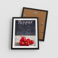 Plakat w ramie 40x50 - Eksploracja smaków - papryka, kuchnia - rama czarna