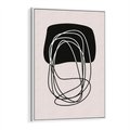 Obraz w ramie 80x120 - Strukturalne Kontrasty - abstrakcyjne szkicowane linie, minimalizm - rama biała