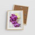 Plakat w ramie 40x50 - Relaksujące spa w otoczeniu orchidei - spa, świece - rama drewno