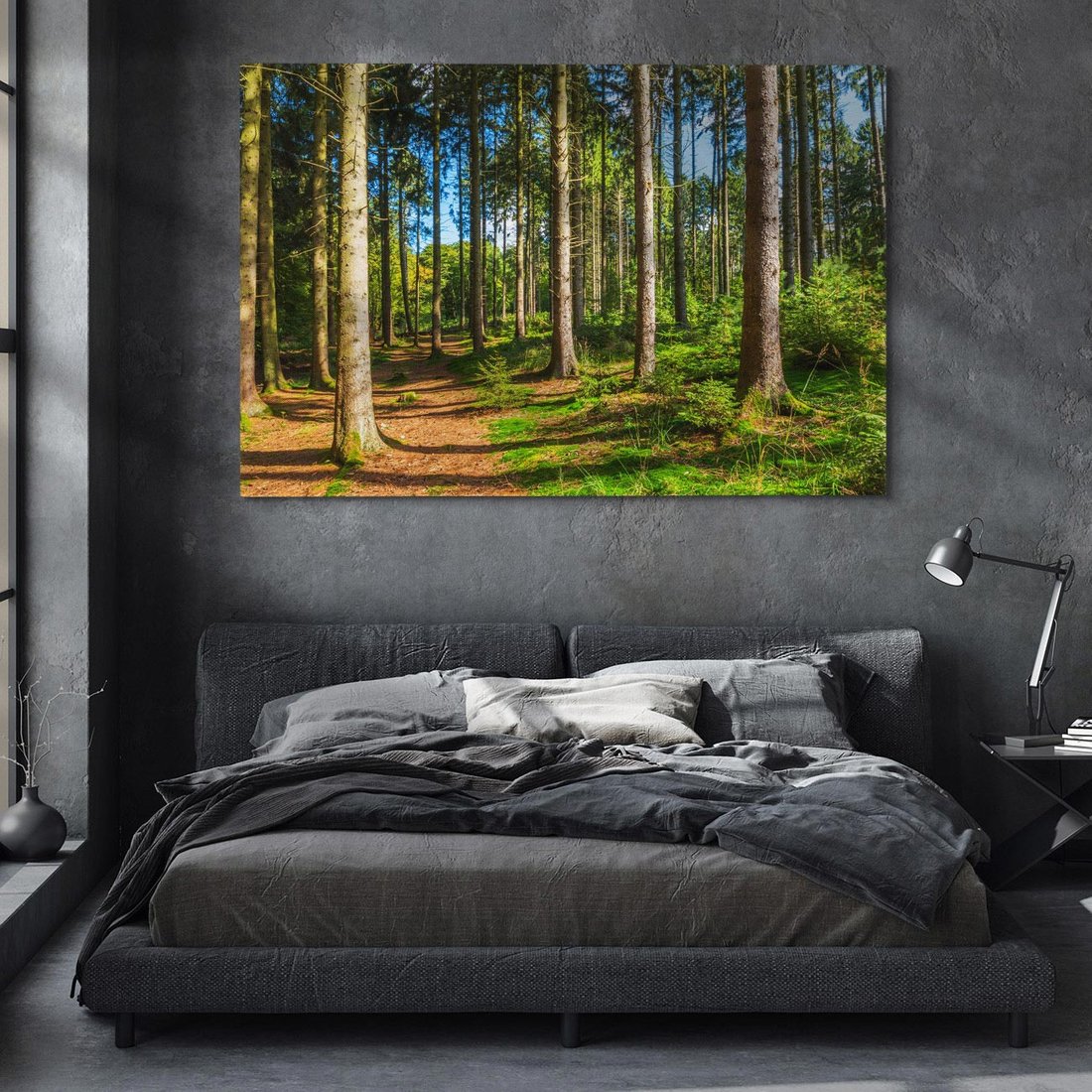 Obraz na płótnie 120x80 - Mistyfikacje lasu - las, drzewa