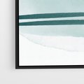 Obraz w ramie 70x100 - Turkusowy Świat - minimlizm, abstrakcja - rama czarna