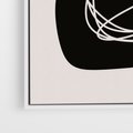 Obraz w ramie 50x70 - Linie Eksploracji - abstrakcyjne szkicowane linie, minimalizm - rama biała
