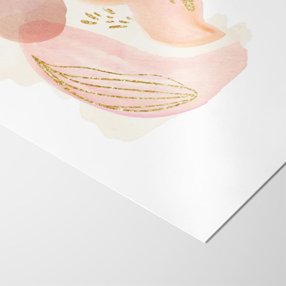 Plakat bez ramy 40x50 - Impresje Przenikających Form - abstrakcyjne akwarelowe plamy, minimalizm