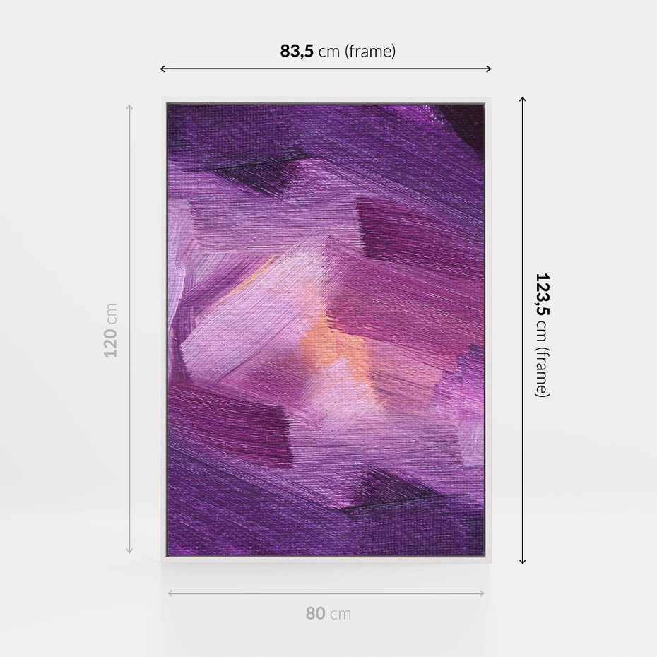 Obraz w ramie 80x120 - Abstrakcyjna gra kolorów - abstrakcja, akwarela - rama biała