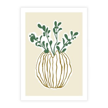 Plakat bez ramy 50x70 - Przenikające Formy - abstrakcyjny plakat, kwiaty