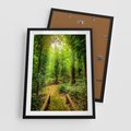 Plakat w ramie 50x70 - Współistnienie z naturą - drzewa, las - rama czarna