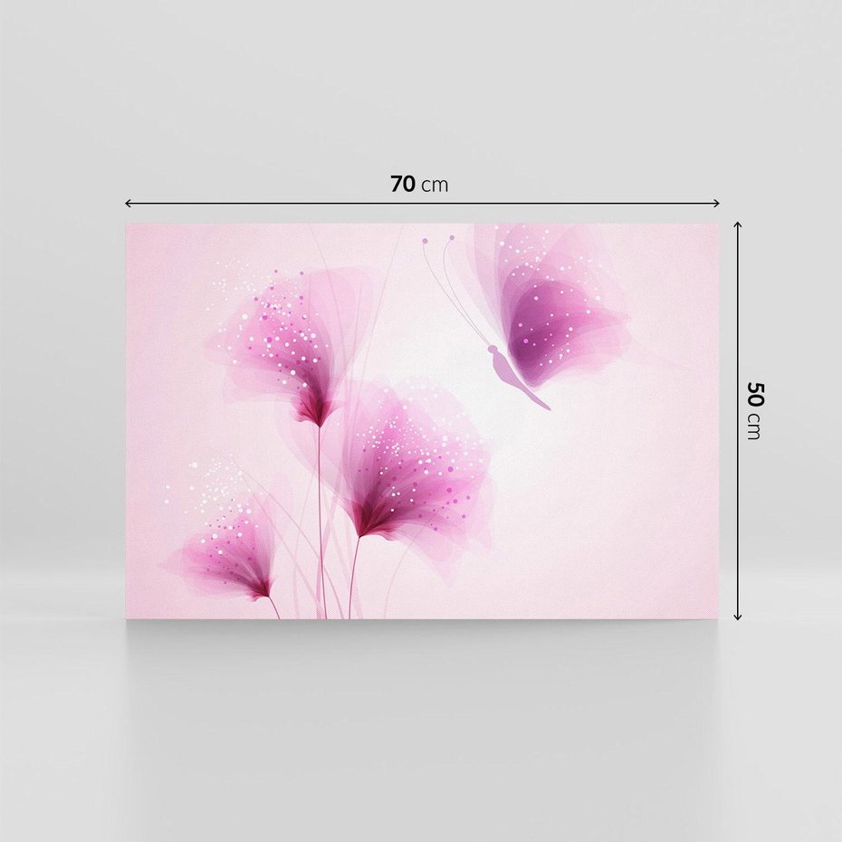 Obraz na płótnie 70x50 - Akwarelowe Kwiaty w Pastelach - kwiaty, akwarelowe