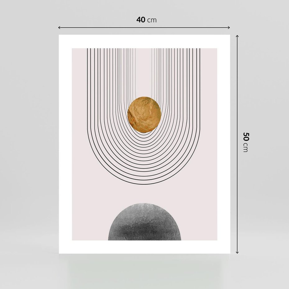 Plakat bez ramy 40x50 - Geometryczny Blask - nowoczesna grafika, geometria