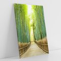 Obraz na płótnie 50x70 - Droga przez japoński bambusowy las - droga, japonia