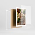 Plakat w ramie 30x40 - Uroczysta perspektywa uliczki - uliczka, perspektywa - rama biała