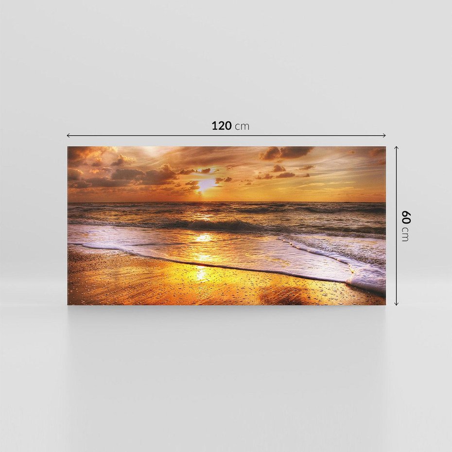 Obraz na płótnie 120x60 - Tropikalna wyspa nad oceanem - zachód, słońca