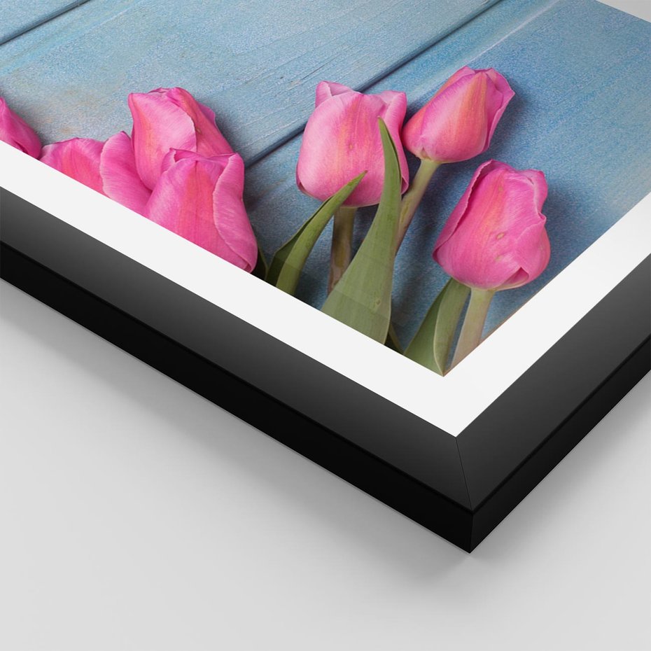Plakat w ramie 30x40 - Piękno w pełnym rozkwicie - kwiaty, tulipany - rama czarna
