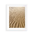 Plakat w ramie 40x50 - Piasek i Nieskończoność - pustynia, piasek - rama biała