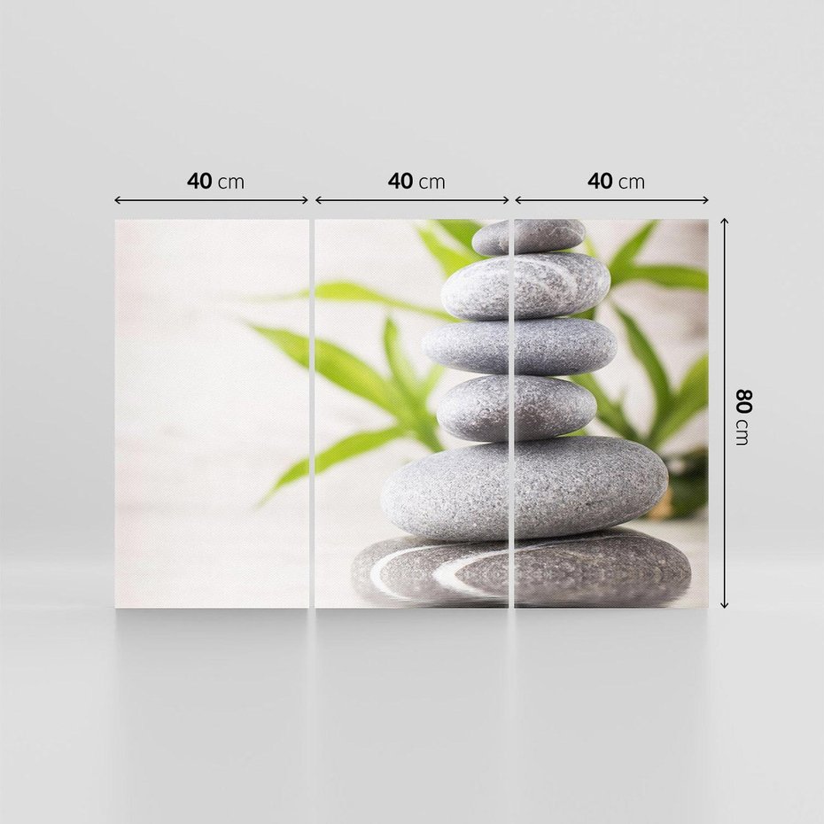 Obraz na płótnie 120x80 - Spa kamienie: naturalne piękno - spa, kamienie