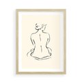 Plakat w ramie 50x70 - Migotliwa Symfonia - kobieta akt, minimalizm - rama drewno